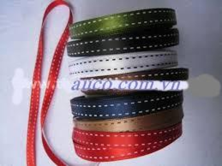 Dây ruy băng lụa kẻ 1cm